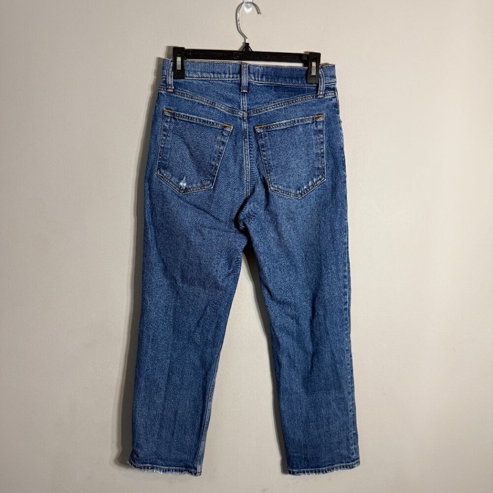 Abercrombie & Fitch Ankle Straight Ultra High Rise Denim Jean Women's 28 6S Blue - Picture 3 of 12